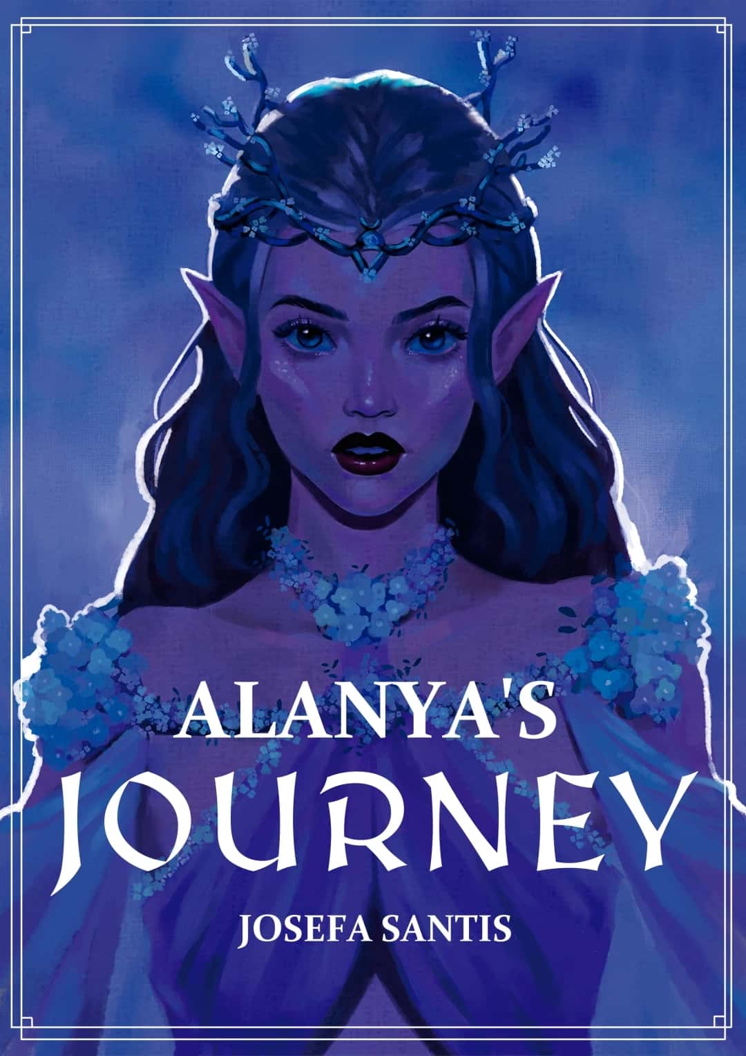 Elf Glowing Night Fantasy Book Cover Front cover illustration by Fefierys