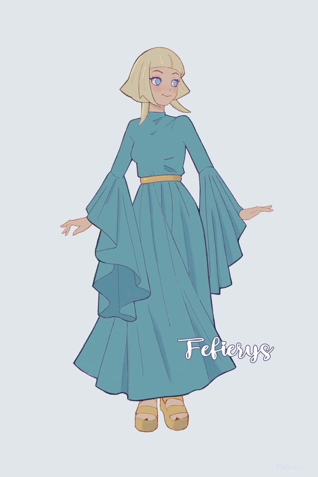 Aurora Singer Fanart Full body illustration by Fefierys