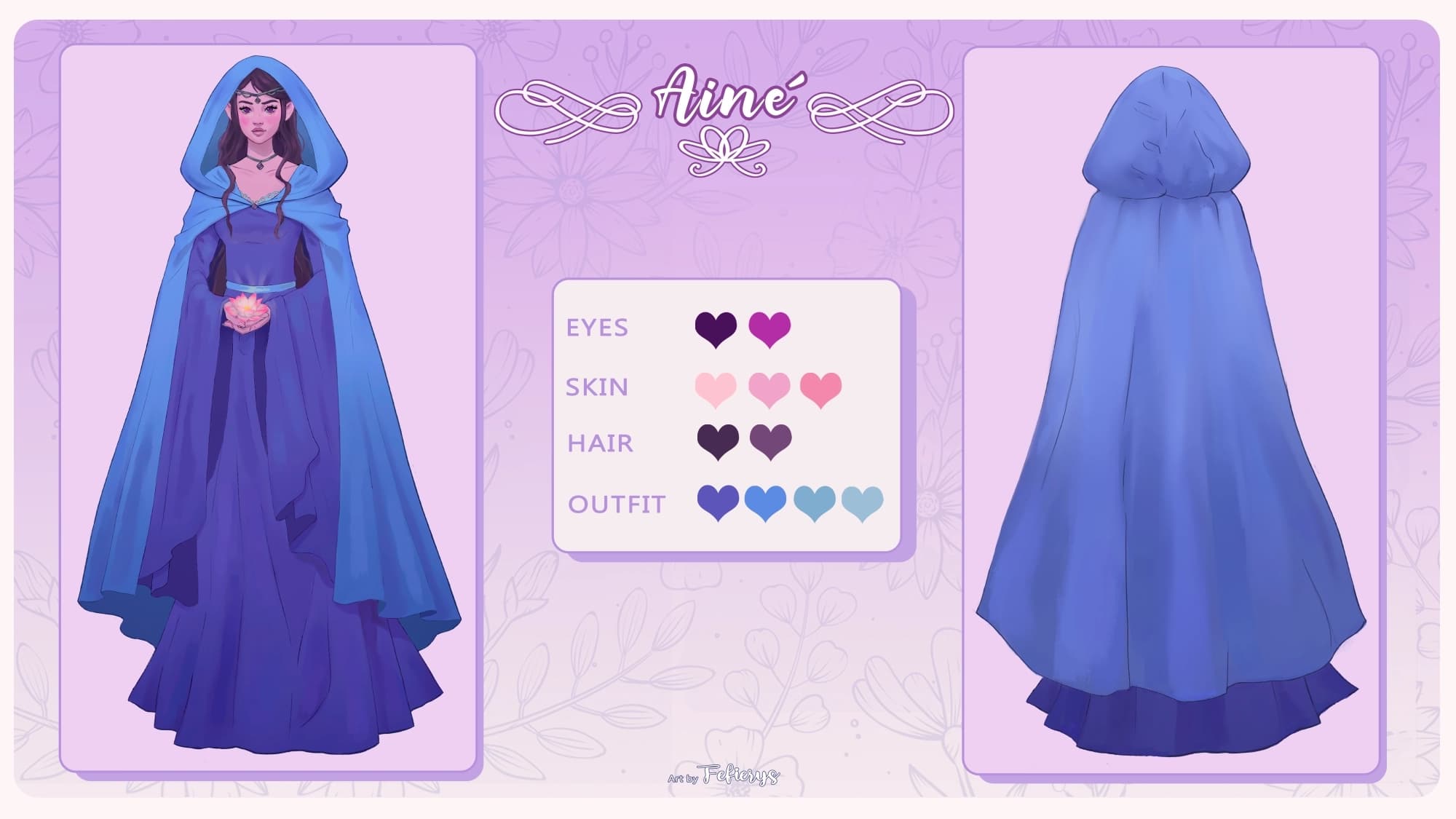 Elf Character D&D Ref Sheet Essentials illustration by Fefierys