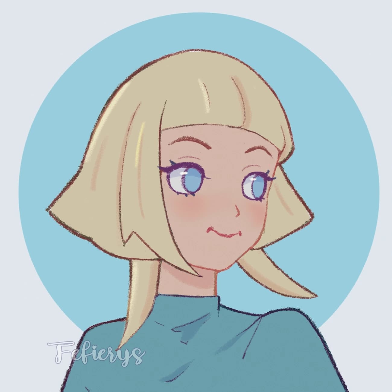 Aurora Singer Fanart Icon Circular frame illustration by Fefierys