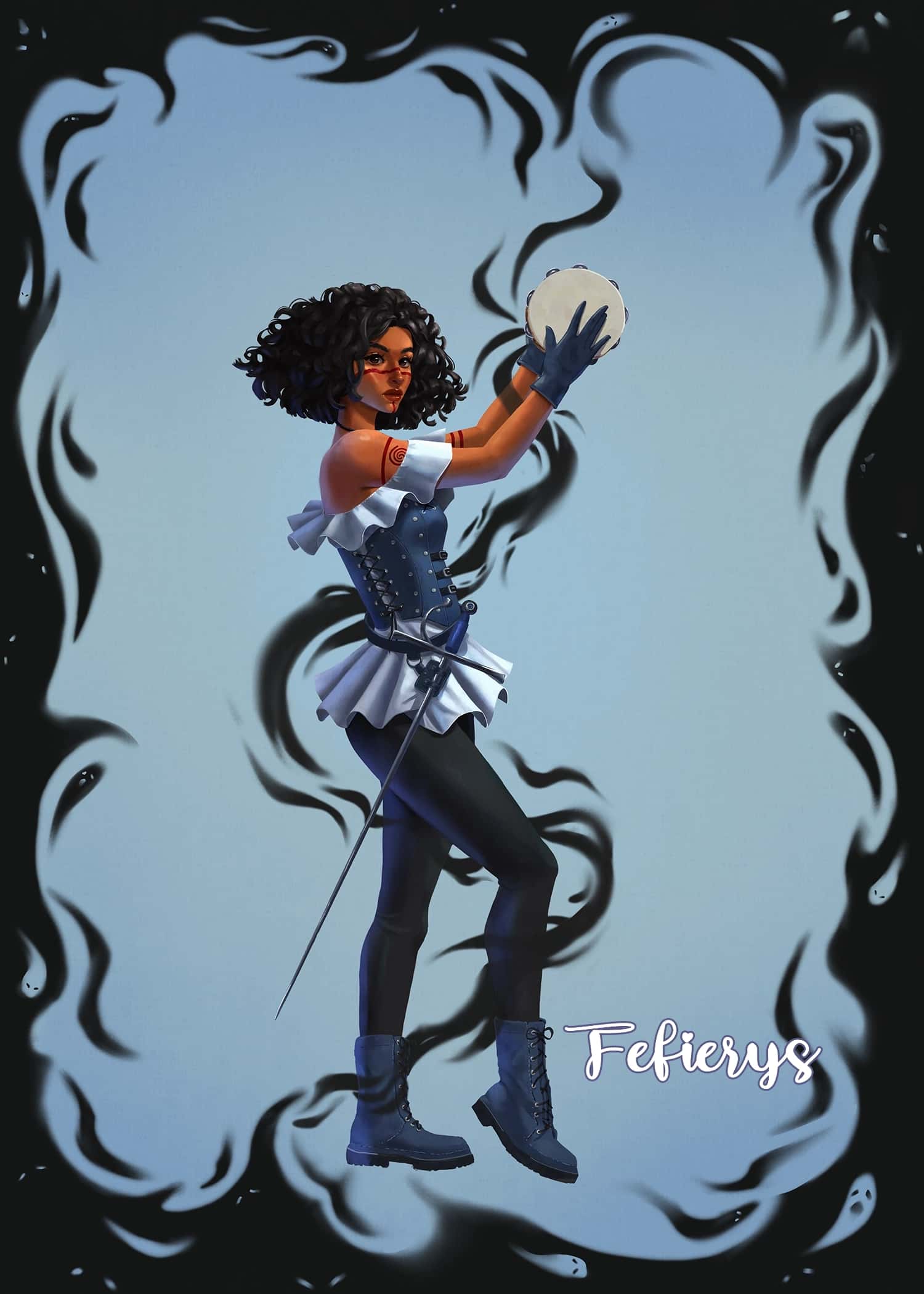 Female Fantasy Character Roleplay Fantasy Book By Ally Marr Full render smooth finish illustration by Fefierys